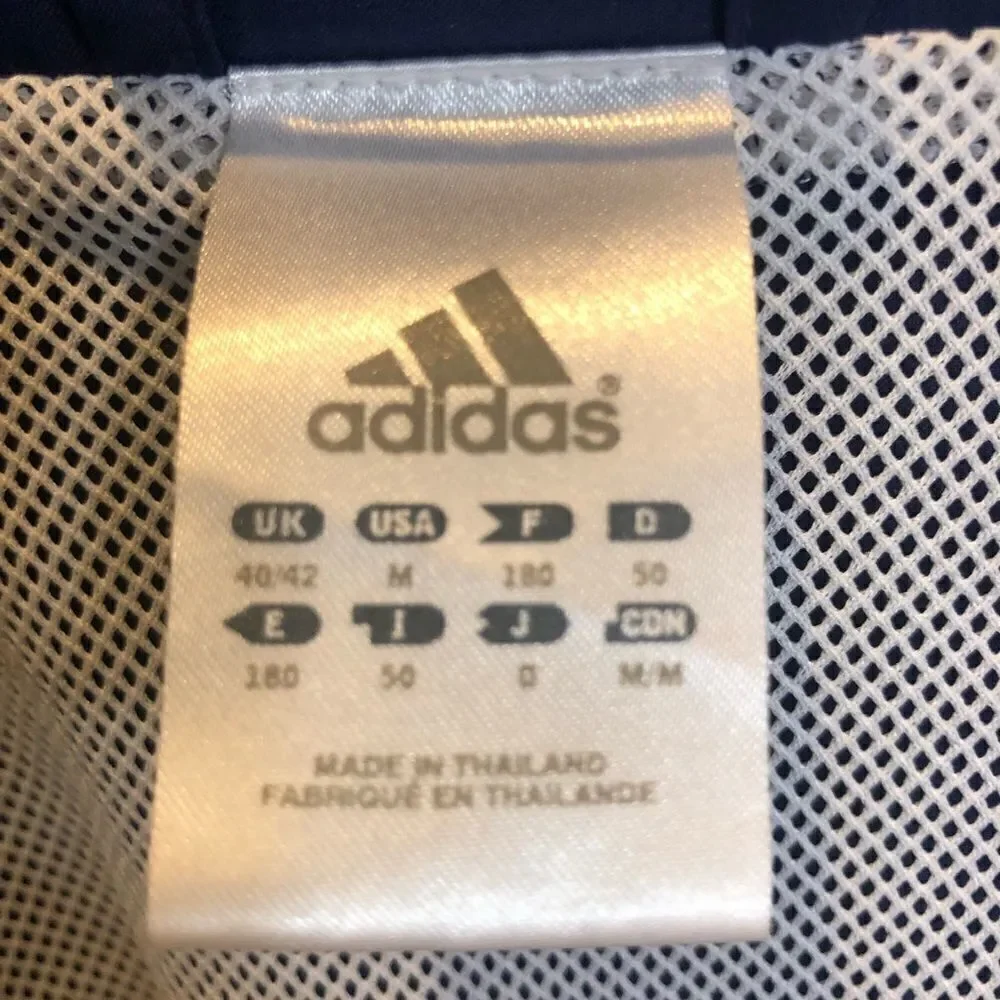 Adidas men’s windbreaker‎ in blue and white